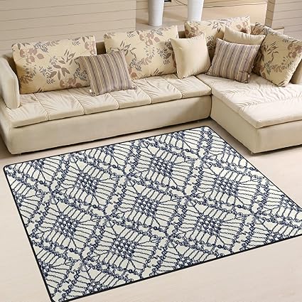 Amazon Com Alaza Area Rug 7 X5 Vintage Woven Macrame