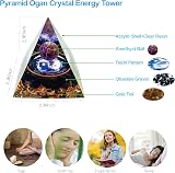 ycyingcheng Ogan Pyramid Obsidian Amethyst Energy Natural Protection Stone 6CM view 2
