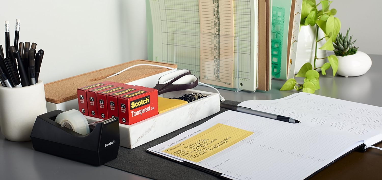 Scotch Transparent Tape, 1/2 in x 1296 in, 2 Boxes/Pack (600) : Clear Tapes : Office Products