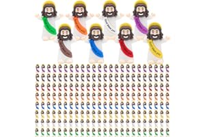 Yelakey Mini Jesus Figures 200pcs Little Tiny Jesus Figurines in Bulk Classic Religious Christ Savior Jesus Decor for Baptism Sunday Easter Egg Stuffers