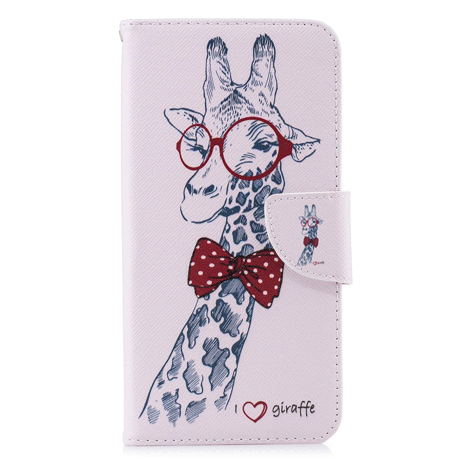 Thoankj Samsung Galaxy A51 Case Shockproof Slim PU Leather Flip Pouch Wallet Phone Silicone Cover with Magnetic Stand Card Holder Slot Protective Smartphone Cases for Samsung Galaxy A51 Giraffe