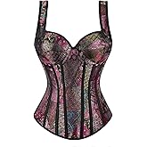 Zhitunemi Overbust Corset Tops For Women: Plus Size Pirate Costume Women - Straps Bustier Corsets For Theme Party Costumes