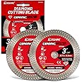 EZARC 3 inch Super Thin Diamond Blade, Diamond Saw Blades for Angle Grinder, 3" Tile Blade for Smooth Cutting Porcelain Ceramic Granite Marble Tile (2-Pack)
