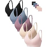 HBselect Wireless Bras for Women No Underwire, Women Comfortable Bras Seamless Padded Bras Everyday Sports Tshirt Bra