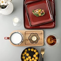 Arora FLACKAR Square Stoneware 16pc Double Bowl