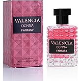 Valencia Donna Fantasy for Women Eau De Parfum - Floral Fruity Fragrance Top Notes of Kiwi & Brazilian Orange Mid Aroma of Rose & Jasmine - Base Scent of White Musk & Texas Cedar Elegant 100ml Bottle