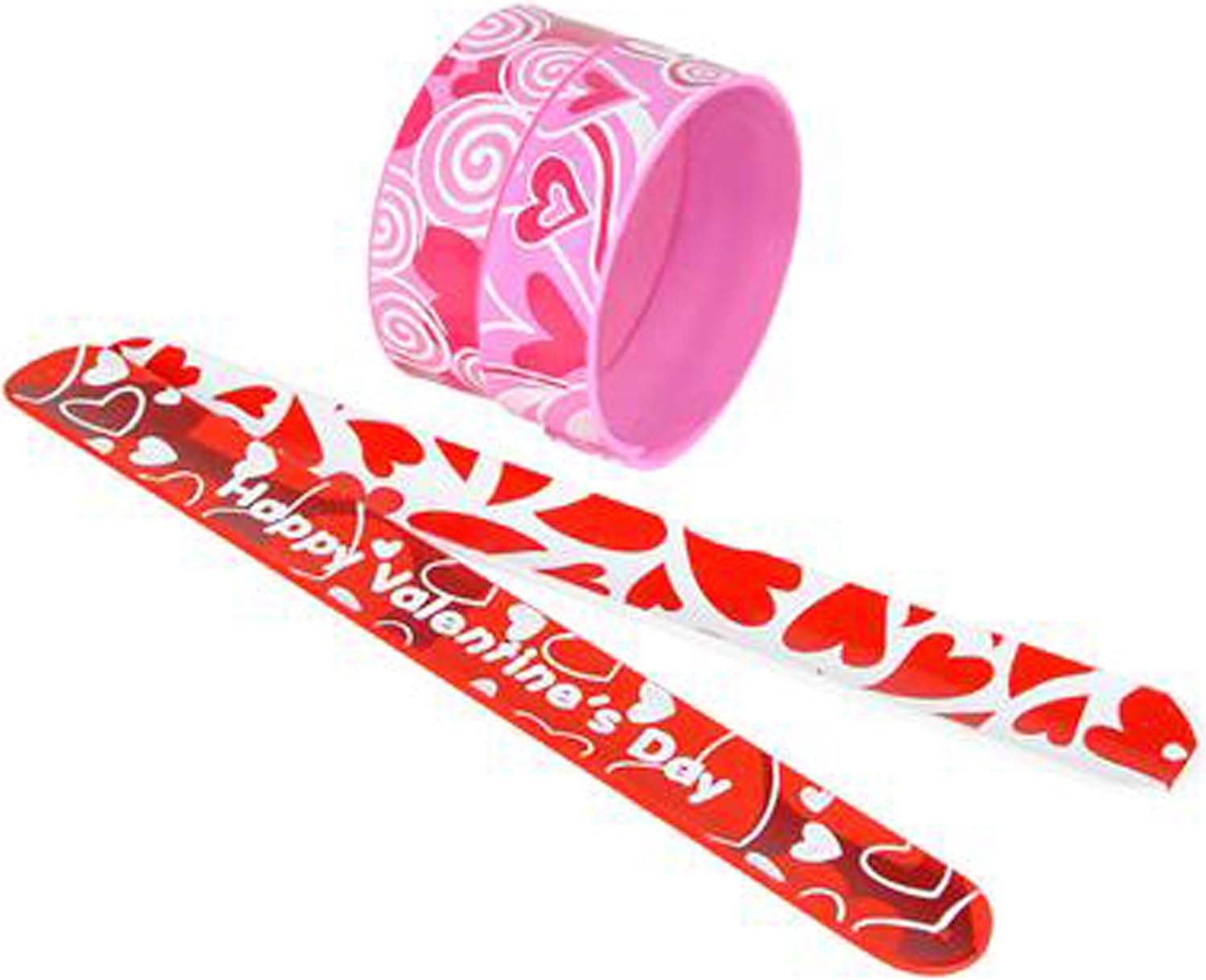 Rhode Island Novelty Valentine Day 9" Heart Slap Bracelets