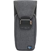 FlexSafe Mini Portable Travel Safe Anti-Theft Lock Box Beach Pool Hotel Gym | Grey mini safe in cut-resistant nylon. Water-resistant with RFID blocking. For phones and valuables at the beach or hotel.