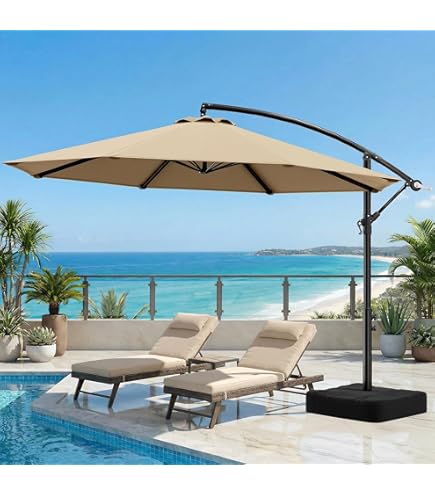 12w12 ft patio umbrella LAUSAINT HOME 12FT Deluxe Cantilever Umbrella Patio Cantilever Umbrell –  Lausaint Home main image 1