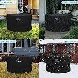 SIRUITON Patio Round Furniture Cover 230x100cm 420D Oxford Waterproof view 5