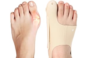 RANDY SUN Bunion Corrector for Women & Men, Lightweight Toe Separator Splint, Wear in Shoes, Relieves Hallux Valgus Pain, Adjustable Toe Straightener Brace, Medium