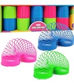 Set De 2 Juguetes Arcoíris De Resorte De 6.5x6 Cm, Colores Surtidos, Plástico No Tóxico, Ideal Para Aliviar Estrés Y Mejorar Coordinación, Regalo Para Niños Y Niñas