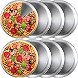 Thenshop 8 Pieces 12 Inch Pizza Pans Bulk Stainless