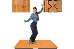 koretech Tap Dance Floor, Portable Dance Floor, Professional Tap Board for Tap Dancing, Cushioned Base Dance Practice Floor, 47'' x 27''