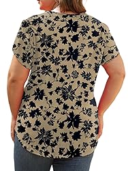 Womens Shirts Plus Size Dressy Floral Cozy Tulip