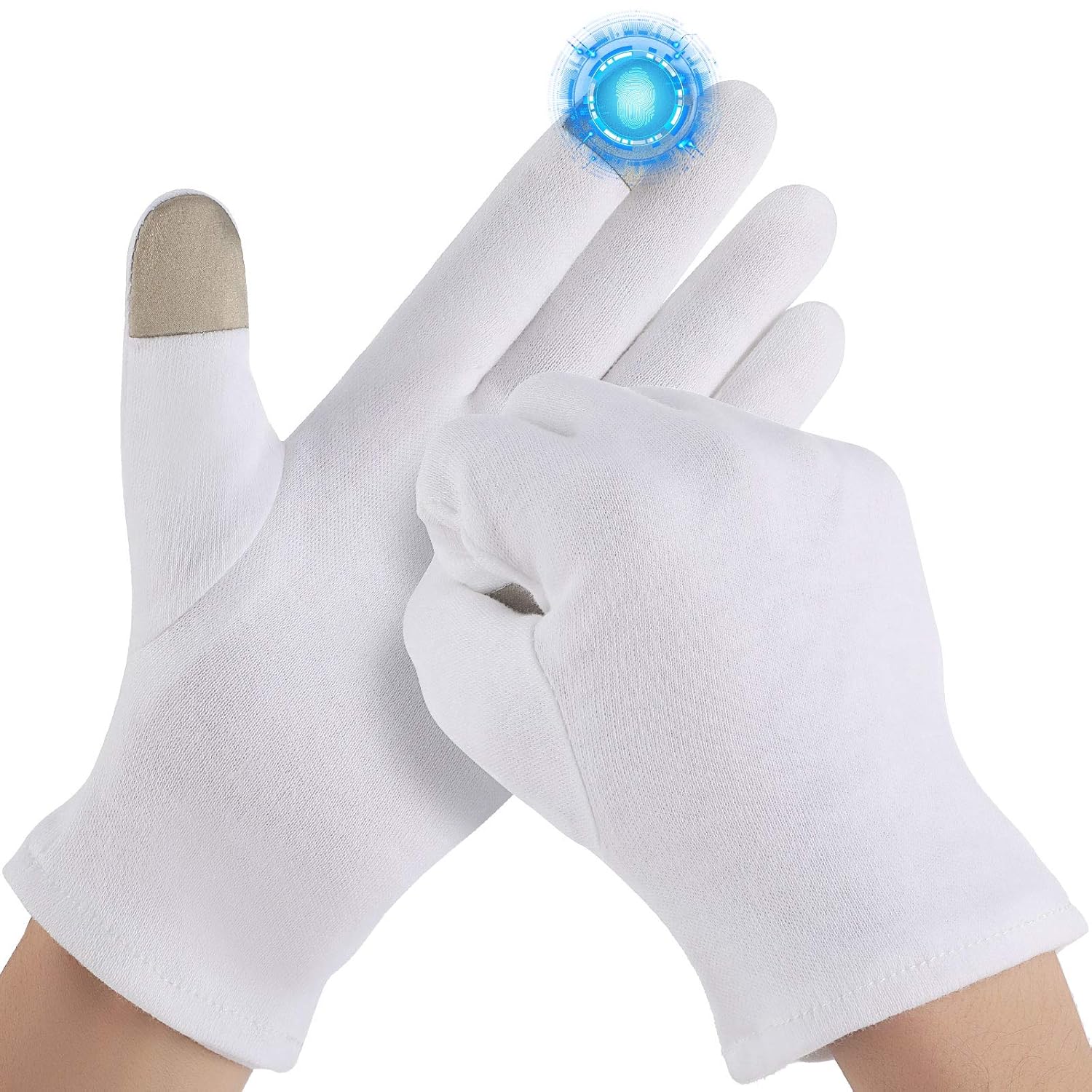10 Pairs Touchscreen Moisturizing Gloves for Dry Hands, White Gloves Overnight, Moisturizing Gloves SPA Gloves Soft Working Gloves for Men and Women : Beauty