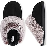 Besroad Winter Fuzzy House Slippers Sandals Plush Faux Fur Fluffy Flats Slippers Warm Slide Shoes for Women