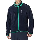 Amazon Essentials Mens Teddy Fleece Full-Zip Mock Neck Jacket with Chest Pockets