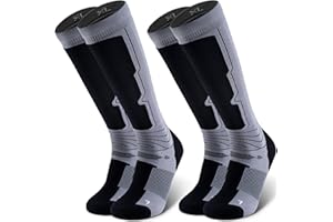 SITOISBE Ski Socks Merino Wool (Pack of 2) for Skiing, Snowboarding, Winter Warm