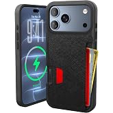 Smartish iPhone 18 Pro Max/17 Pro Max Wallet Case, Wallet Slayer V2, Black | Holds 3 Cards + Cash, Slim Vegan Leather Credit Card Slot, Protective &amp; Thin, Grip, Kickstand, Drop-Tested from 6 Feet