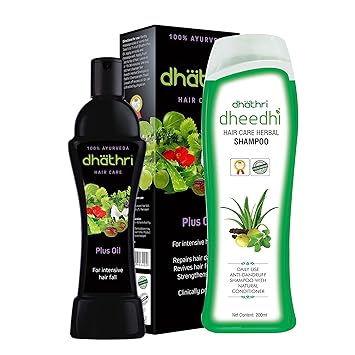 Dhathri Plus Oil - 200ml & Dheedhi Daily Herbal Shampoo - 200ml