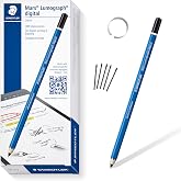 STAEDTLER Lumograph Digital Stylus Pen for Touchscreens: No Charging or Batteries, Real Pencil Feel &amp; Grip, Works with Samsung Galaxy Tab, Kindle Scribe, Remarkable 2 &amp; More, with 5 Replacement Nibs