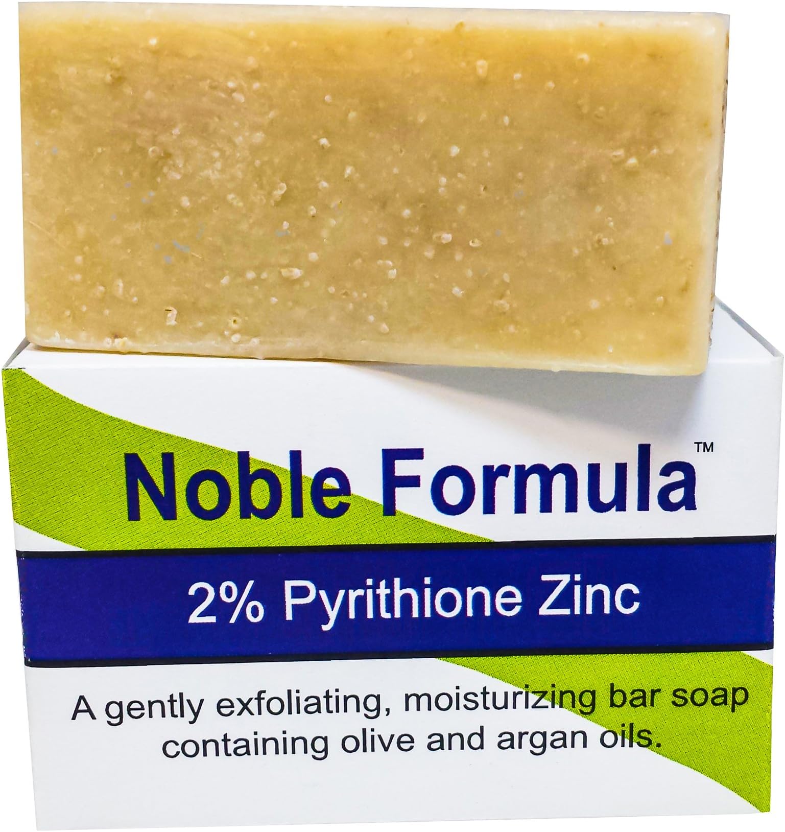Noble Formula 2% Pyrithione Zinc (ZnP) Argan Oil Bar Soap, 3 oz each (12 Pack)