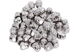 50Pcs Stainless Steel Acorn Cap Nut, Hex Dome Cap Assortment Kit M3 M4 M5 M6 M8 M10 M12(M4)