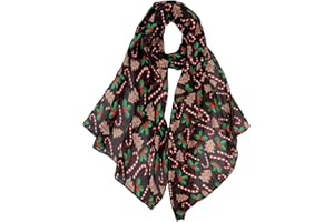 VIVIAN & VINCENT Holiday Gift Packed Soft Lightweight Sheer Fall Winter Christmas Scarf for Women Girls