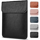 Allinside 15-16 inch Laptop Sleeve Case Compatible with MacBook Pro 15 2016–2019/MacBook Pro 16 2021–2024, Waterproof PU Leather Laptop Sleeve Bag Protective Vertical Case Cover, Black