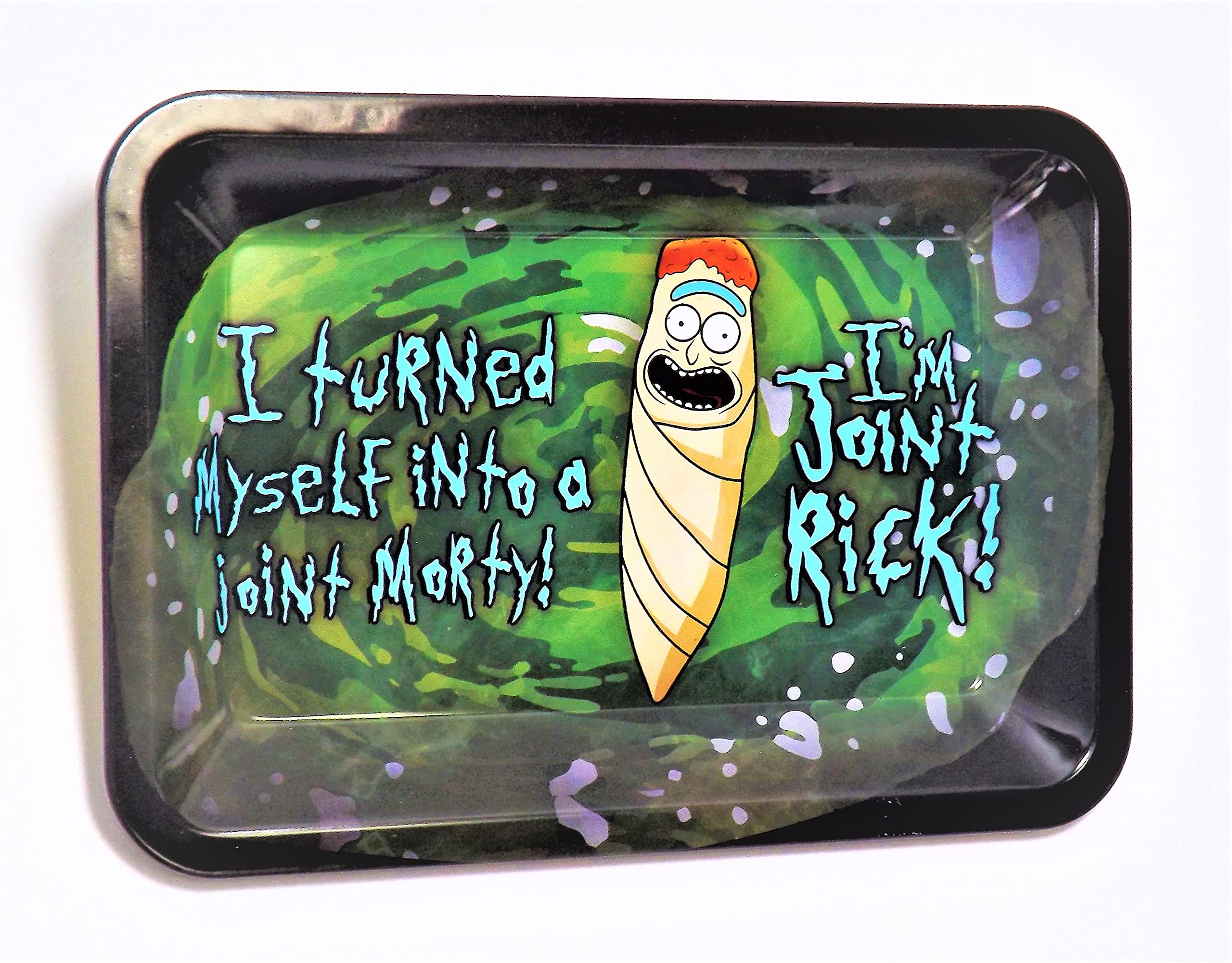 I'm J. Rick Metal Rolling Tray Set | Small Size (18 x 12.5cm) Trays for Rolling Papers King Size to Make Tobacco Roll Ups with Filter Tips or Roach Booklets Sets