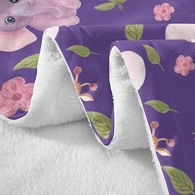 Buy Baby Blanket Receiving Blankets Giraffe And Elephant In Purple Muslin Swaddle Crib Bedding Sets Wearable Security Stroller Warm Soft Throw Flannel Cotton Unisex 30 X 40 For Boy Girl Online In