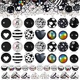 Wurosi 112 Pcs Beads for Pens, Spacer Beads, Chunky Bubblegum Bead, Rhinestone Bead for DIY Beadable Pen Jewelry Making