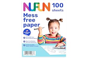 NuFun Activities Mess Free Paper - Kids Create No Mess Wonders with Special Coloring Paper, Gift for Kids, 100 Blank Pages