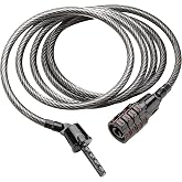 Kryptonite Keeper 512 Combo Bike Lock, 4ft. x 5mm Braided Steel Cable Anti-Theft Security Cable Lock with 4-Digit Combination for Outdoor Equipment, Bicycles, Scooters, Fence, Gate
