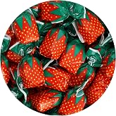 Strawberry Bon Bons Hard Candy, 1 Pound (Approx. 75 pcs.), Strawberry Candy Individually Wrapped, Strawberry Candy, The Hampton Popcorn &amp; Candy Company