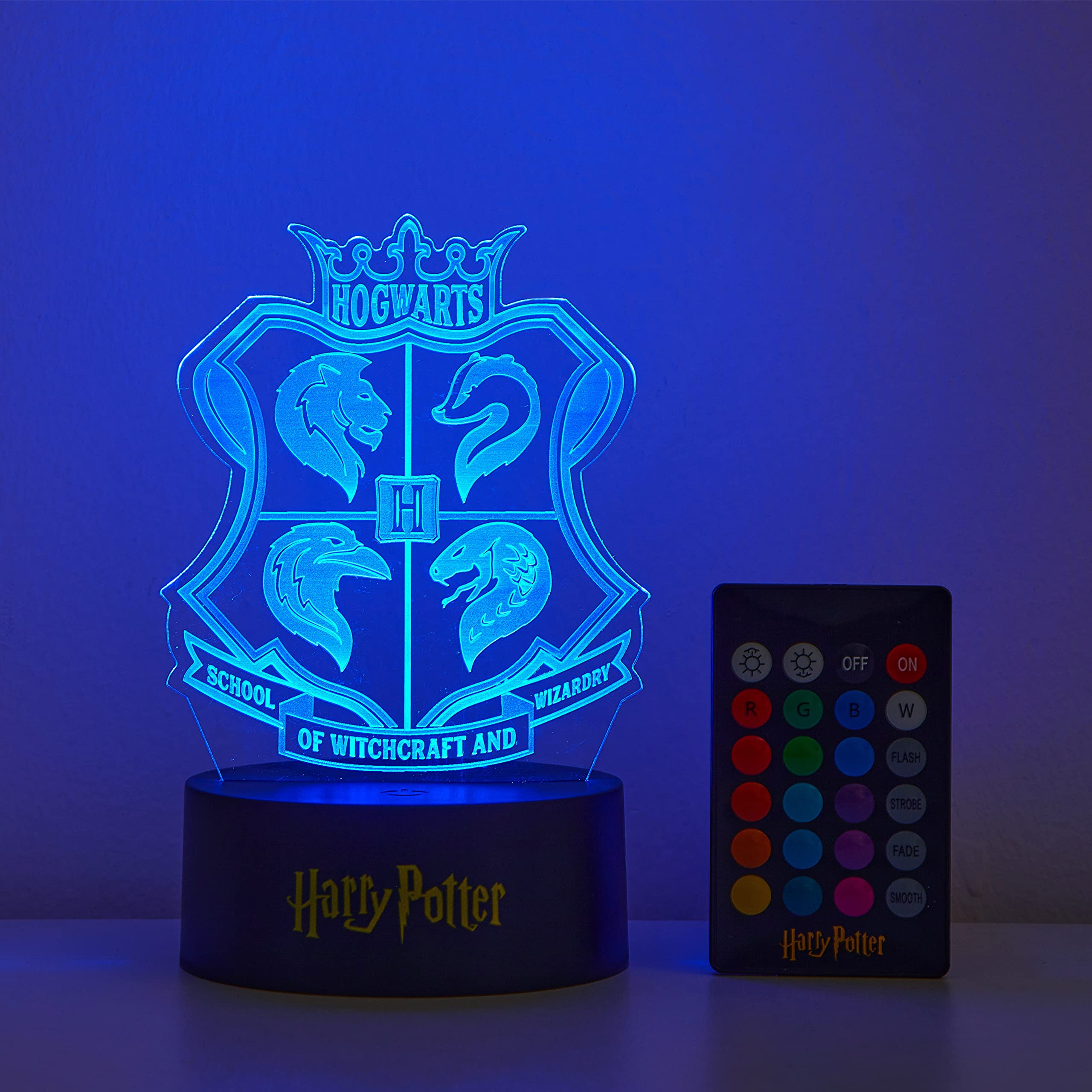 Photo 1 of Harry Potter Acrylic 3D LED Illusion Lamp, Color-Changing Night Light for Kids Bedroom, Desk & Home Décor