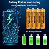 Pingju NiMH AAA Rechargeable Battery 1.2V 550mAh 4-Pack for Cordless Phones view 5