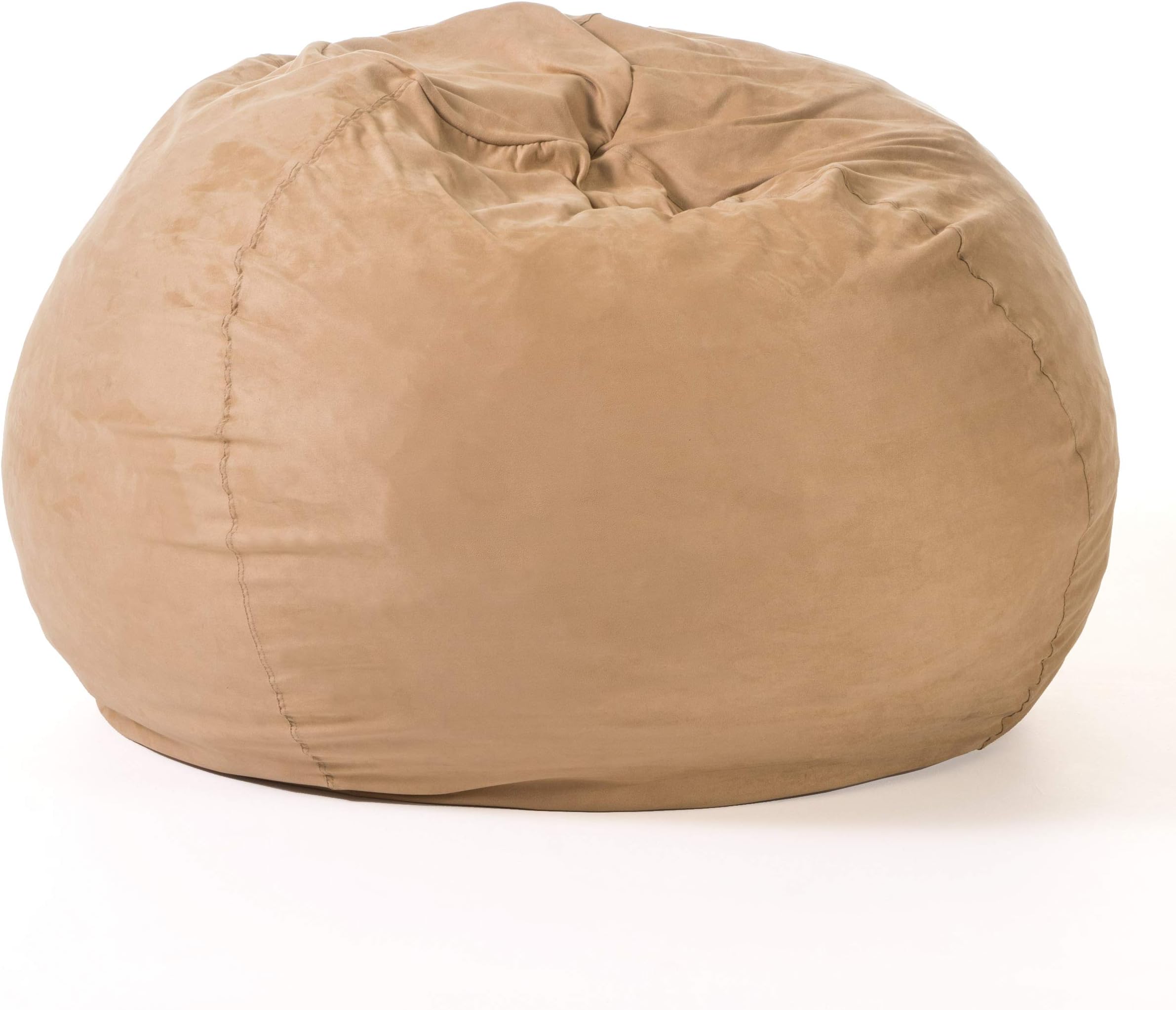 Great Deal Furniture Selena Traditional 5 Foot Suede Bean Bag (Cover Only), Tuscany