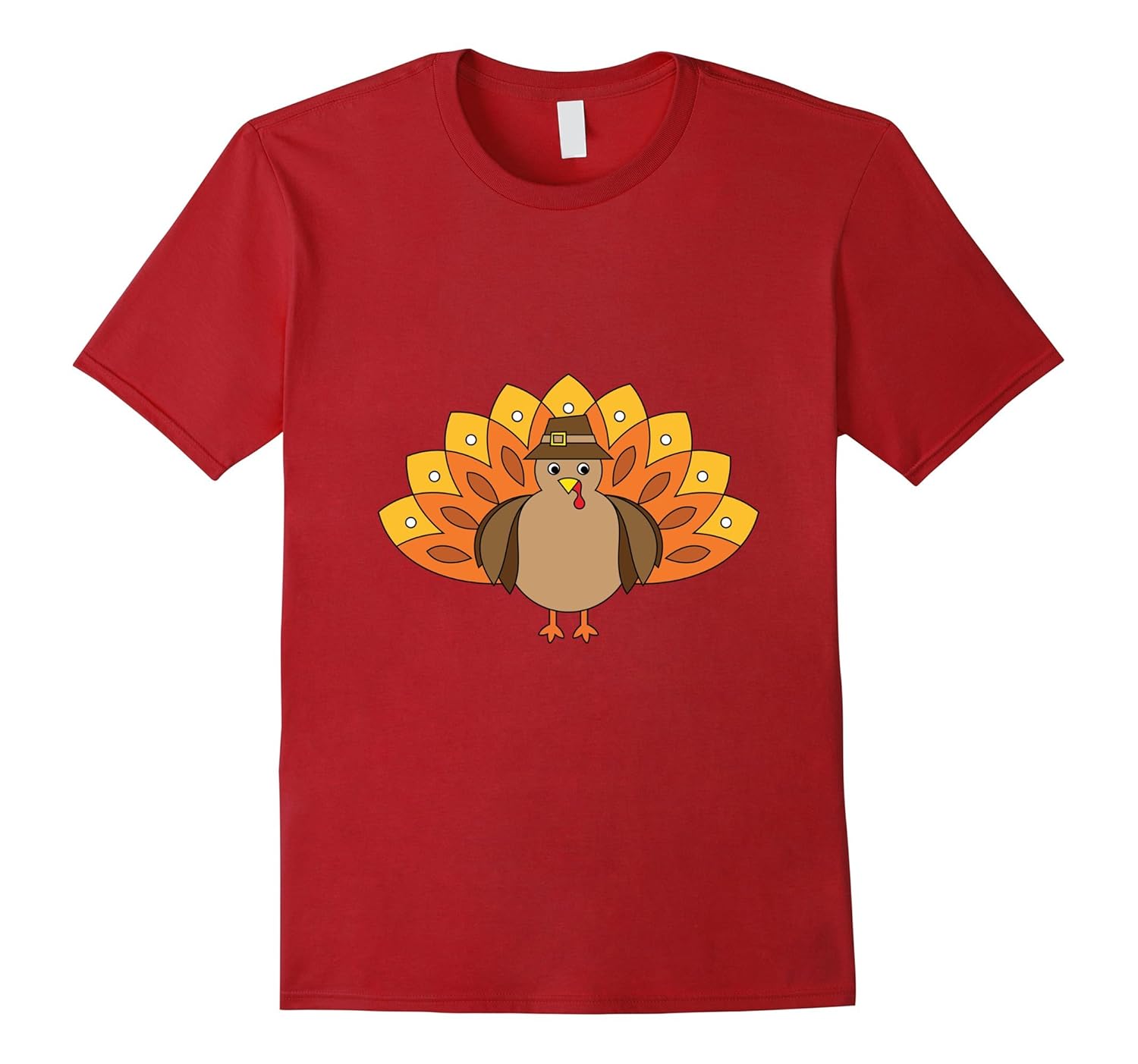 Pilgrim Turkey T Shirt with a Retro Style Tail-Rose