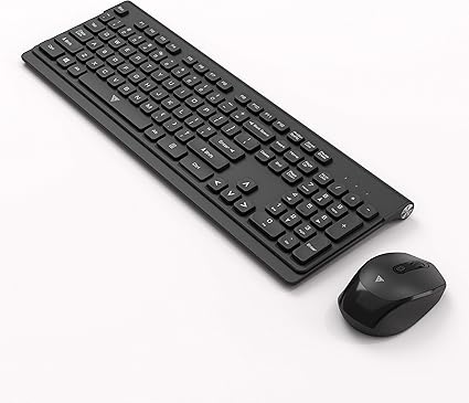 Wireless Keyboard Mouse Combo For Pc And Office Computercompact Slim Full Size Wireless Mouse Keyboard Kit 24g Ultra Thin Sleek Design For Windows