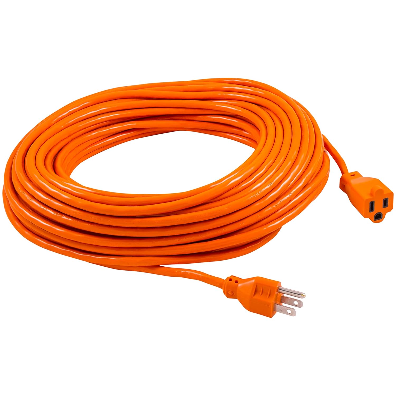 GE 51923 100Foot Indoor/Outdoor General Purpose Grounded Extension Cord (Orange), Extension