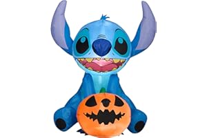 Gemmy Airblown Stitch w/JOL Disney, 3 ft Tall, Multi