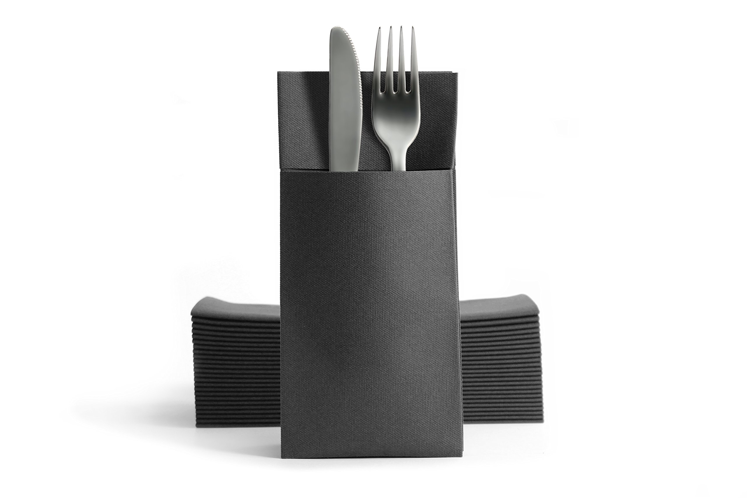 Alvotex Airlaid Cutlery Napkins 39 x 40 cm 50/1 Black (390)