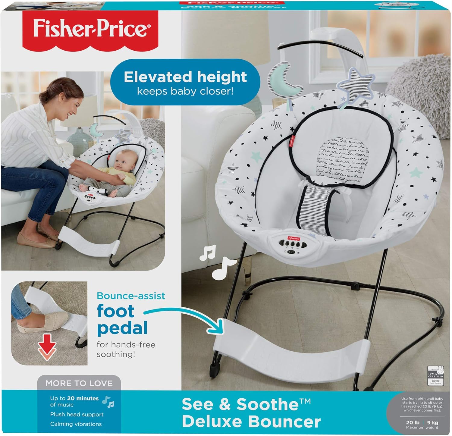 baby bouncer with foot pedal