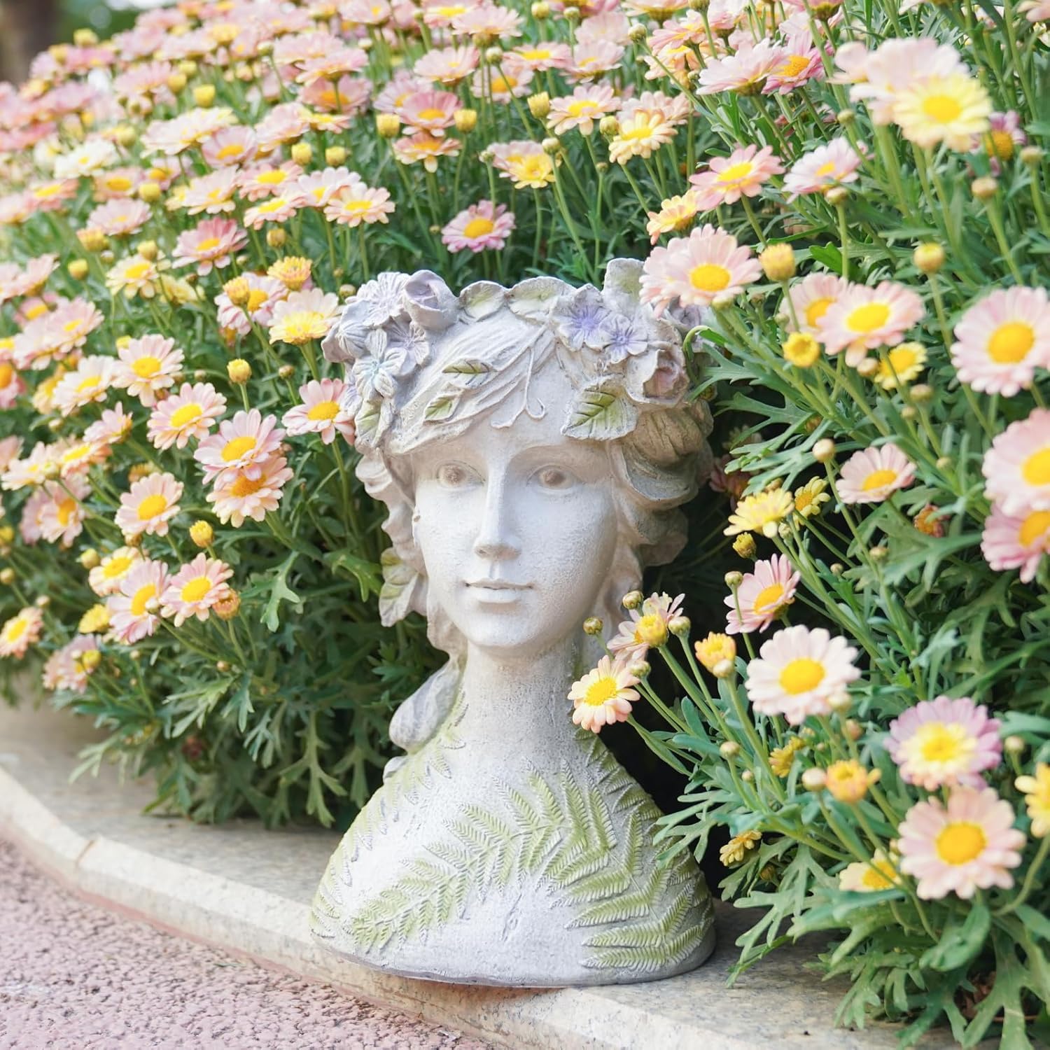 Photo 1 of DiliComing Head-Planter Face-Planters Pot - 10 Inch Flower Pots Outdoor with Drainage Hole, Face Flower Pot Head Planter for Garden Decor, Gifts for Women and Housewarming Gift 6.5 x 6 x 10.2 Inch