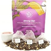 The Tea Spot Organic Morning Mojo Black Tea with Orange Peel| 15 Tea Bags | Naturally caffeinated organic Pu&rsquo;er and black tea with orange peel in plant-based, biodegradable pyramid sachets