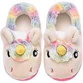 Ainikas Girls Plush House Slippers Toddler Kids Fuzzy Slippers