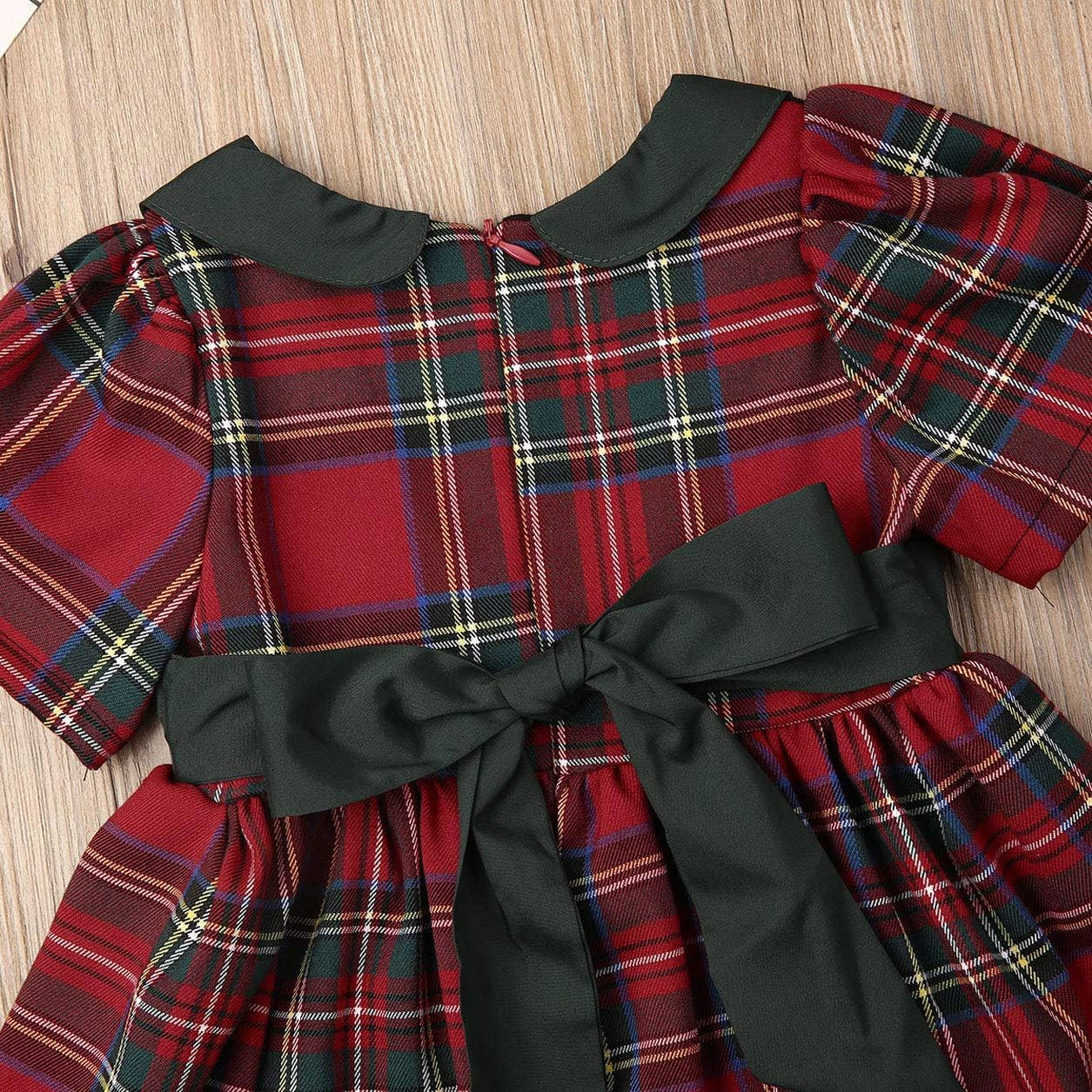 baby girl christmas plaid dress