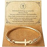 DS Religious Gift for Her Christian Cross Bracelet Bible Verse God is Within Her She Will Not Fall Inspirational Bracelets For Women Stainless Steel Jewelry Gift To Daughter Best Friend